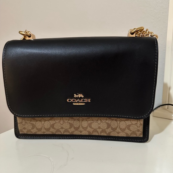 Coach Klare Crossbody In Signature Canvas, Gold/Khaki/Black - Picture 3 of 7